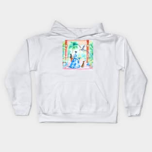 The White Dragon den Kids Hoodie